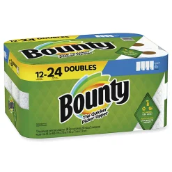 Bounty® Select-a-Size Kitchen Roll Paper Towels, 2-Ply, 5.9 x 11, White, 90 Sheets/Double Roll, 12 Rolls/Carton