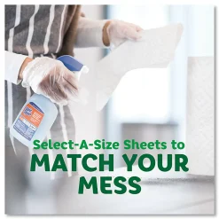 Bounty® Select-a-Size Kitchen Roll Paper Towels, 2-Ply, 5.9 x 11, White, 90 Sheets/Double Roll, 12 Rolls/Carton
