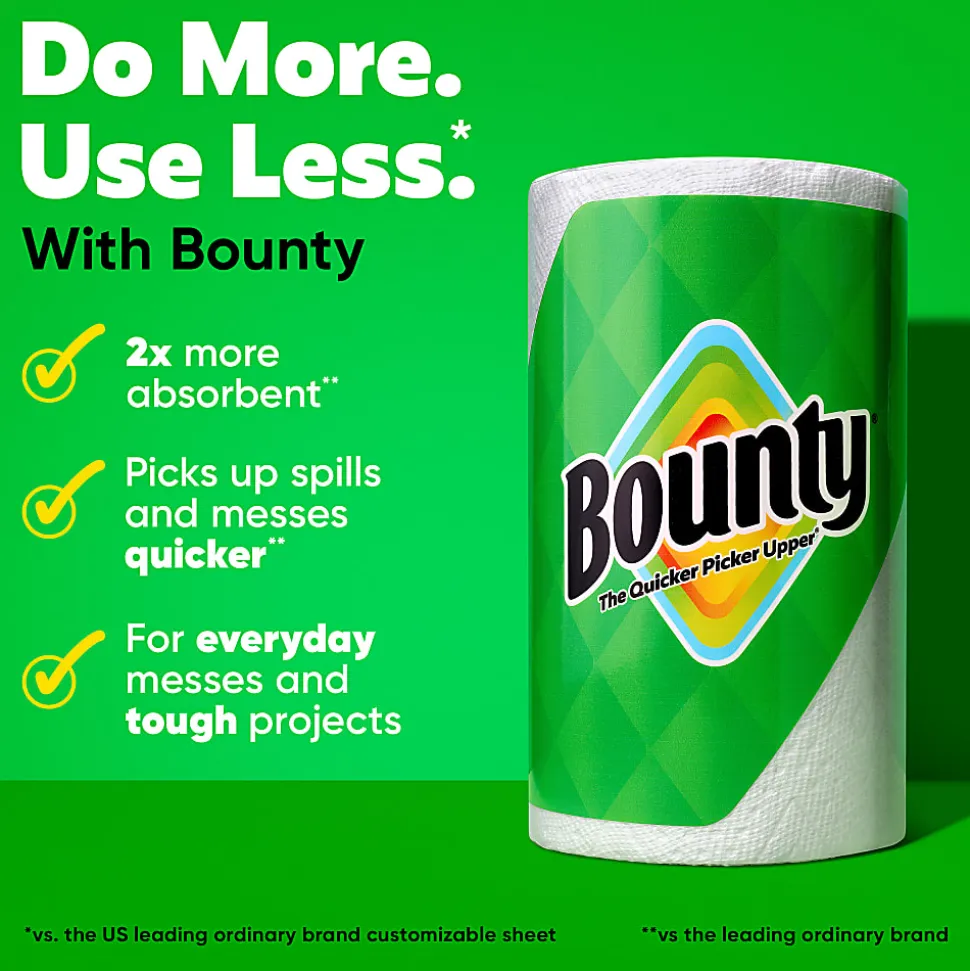 Bounty Select-A-Size 2-Ply Double-Roll Paper Towels, 2 Triple Rolls/123 Sheets Per Roll, White