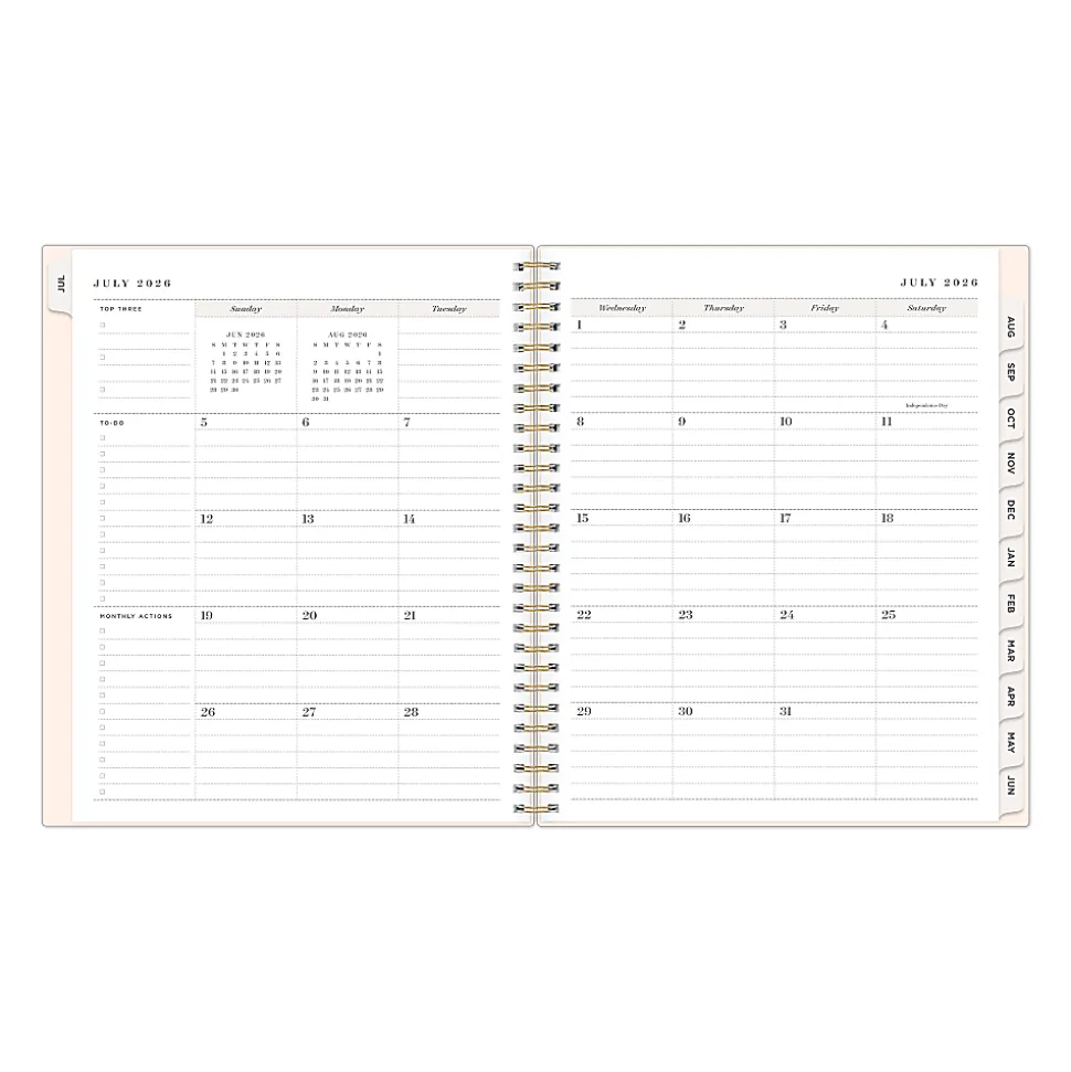 Boutique Planner DD Middleton Linen XL 8x10 AY26–27 Monthly