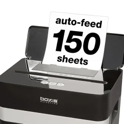 Boxis 150-Sheet Micro-Cut Shredder, Black, AD150T