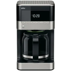 Braun BrewSense 12-Cup Programmable Coffeemaker, Black/Stainless