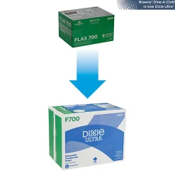 Brawny Dixie Ultra® F700 Disposable Foodservice Towels By Gp Pro, White & Green Stripe, 150 Towels Per Box