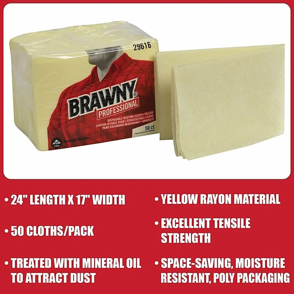 Brawny Georgia-Pacific Dusting Cloths, Box Of 50