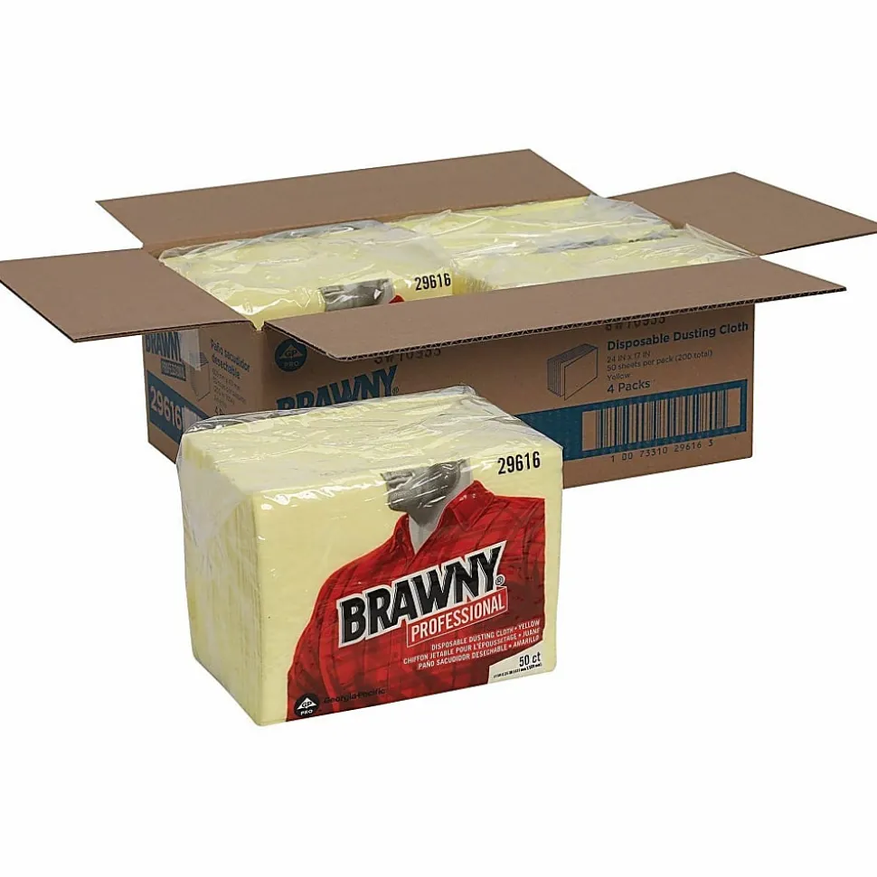 Brawny Georgia-Pacific Dusting Cloths, Box Of 50