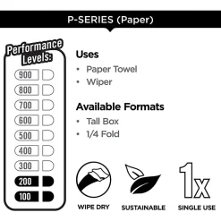 Brawny® Professional P300 Disposable Cleaning Towels, 9-1/4