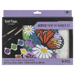 Brea Reese® Acrylic Paint-By-Number Kit, Butterfly Flower