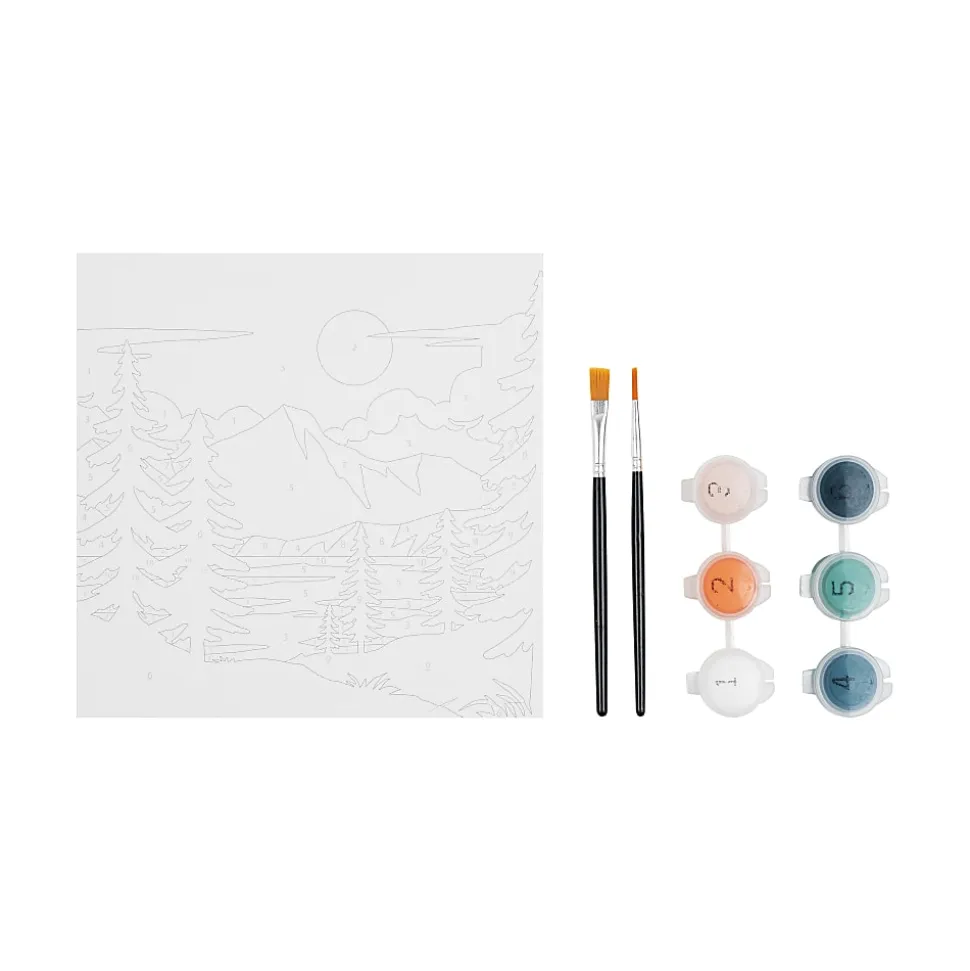 Brea Reese® Acrylic Paint-By-Number Kit, Mountain Landscape