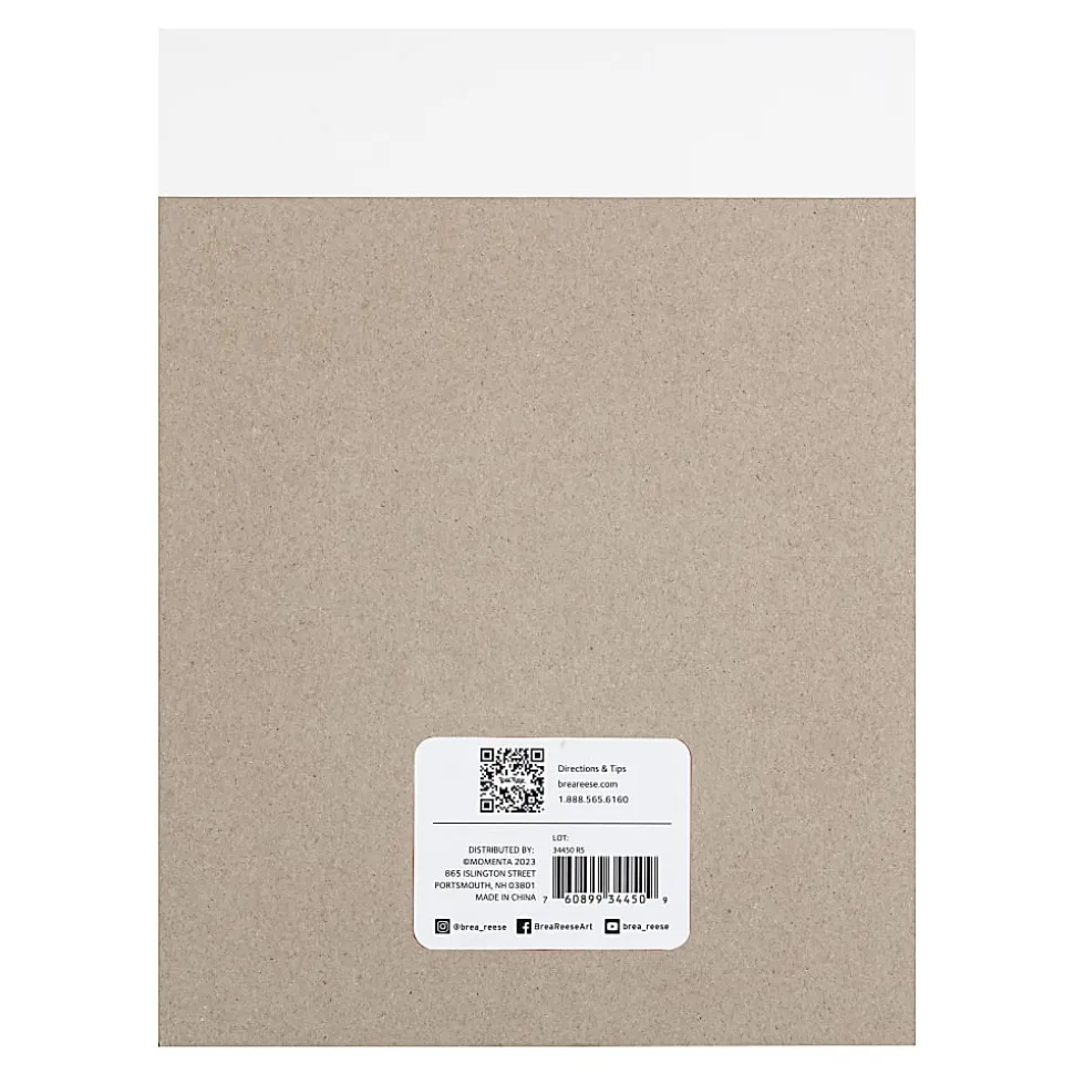 Brea Reese Acrylic Paper Pad, 9" x 12", 40 Sheets, White