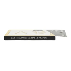 Brea Reese Cardstock Stencils, Fun Letters, 2", White, Pack Of 24 Stencils