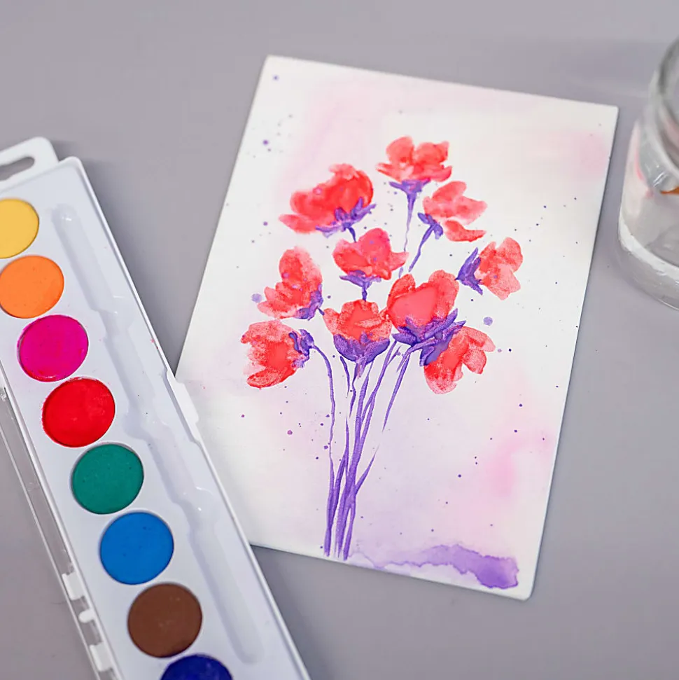 Brea Reese 8-Color Beginner Watercolor Paint Set, Vibrant