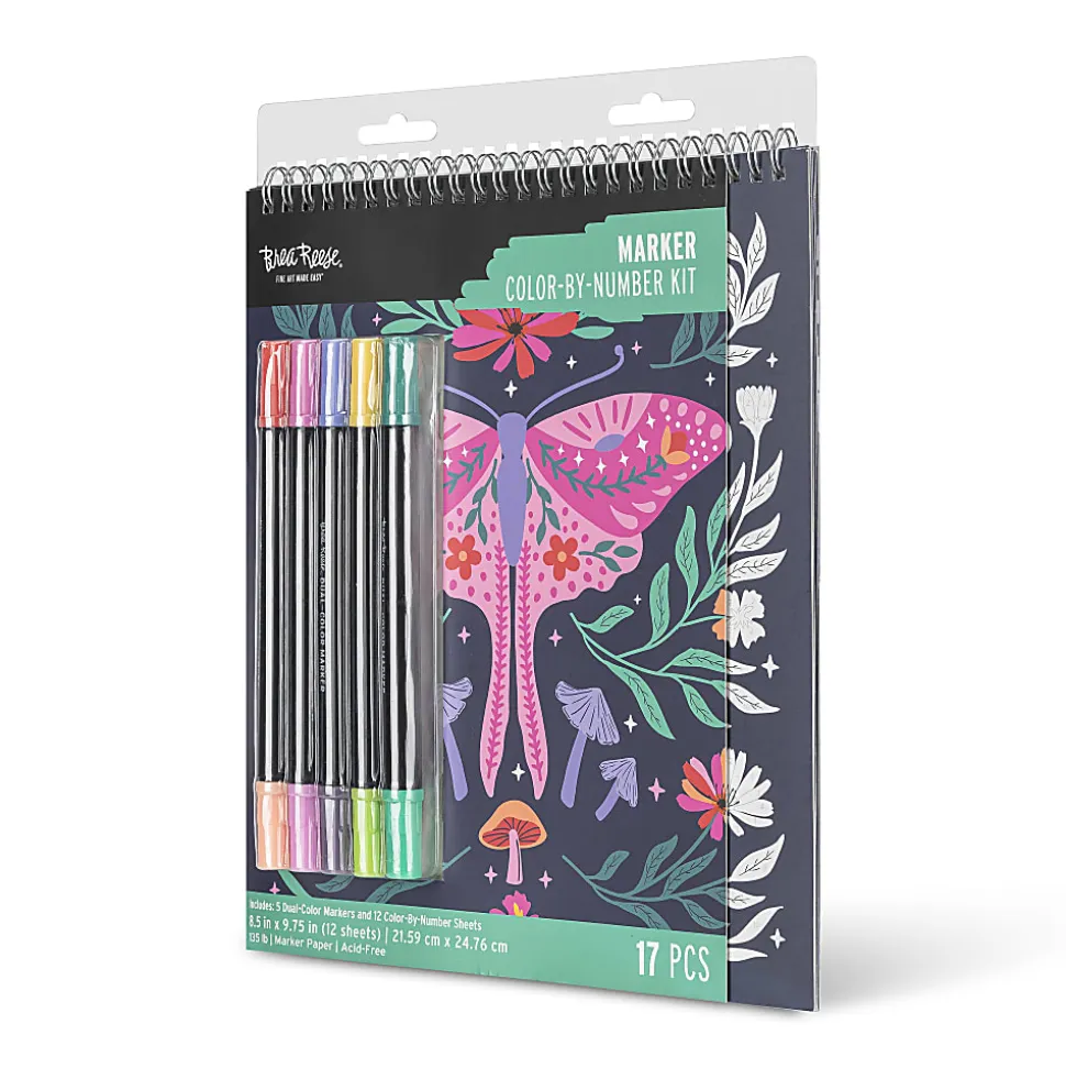 Brea Reese® Color-by-Number Marker Pad Kit, Mystical Scenes