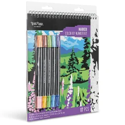 Brea Reese® Color-by-Number Marker Pad Kit, Mountain Landscapes