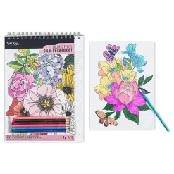 Brea Reese® Color-by-Number Paper Pad Kit, Floral Designs