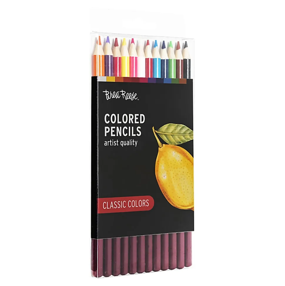 Brea Reese Colored Pencils, Classic Colors, Pack Of 12 Pencils