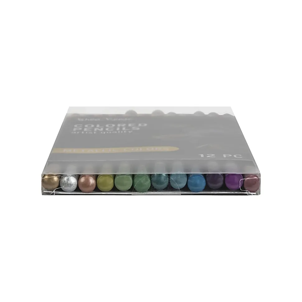 Brea Reese Colored Pencils, Metallic Colors, Pack Of 12 Pencils
