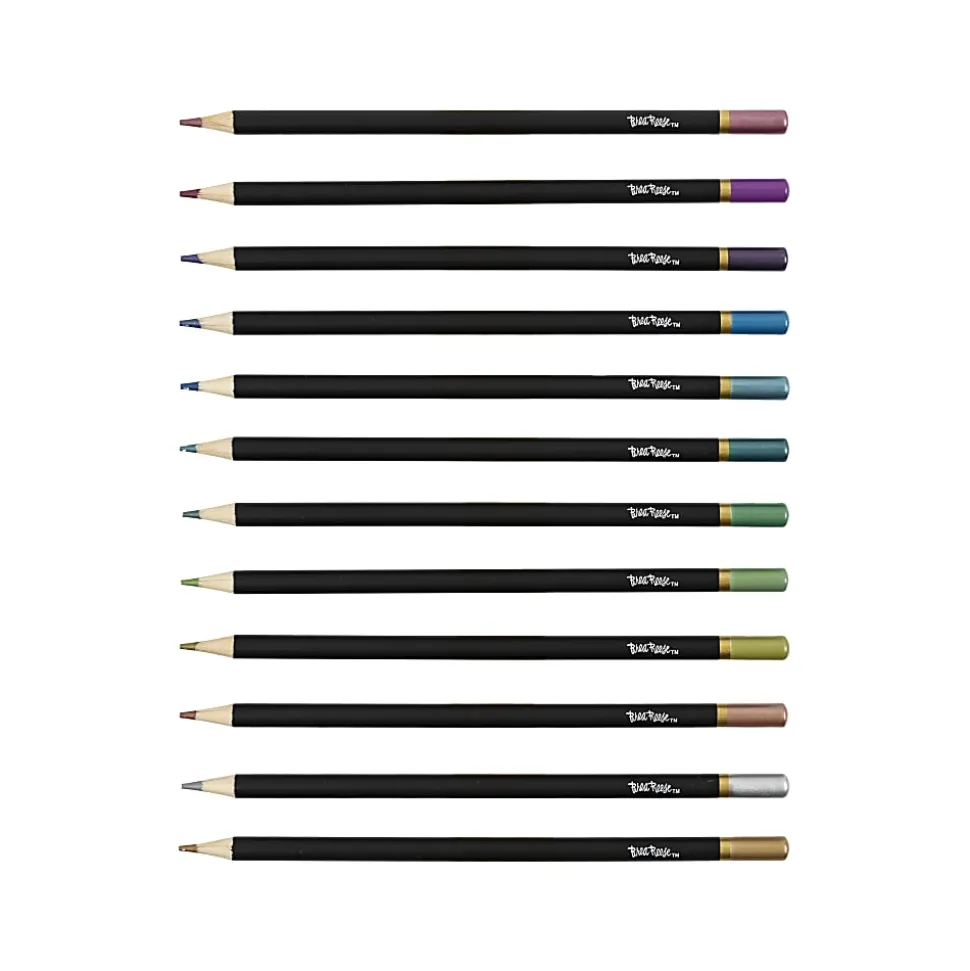 Brea Reese Colored Pencils, Metallic Colors, Pack Of 12 Pencils