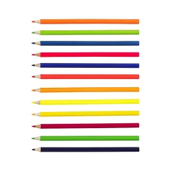 Brea Reese Colored Pencils, Neon Colors, Pack Of 12 Pencils