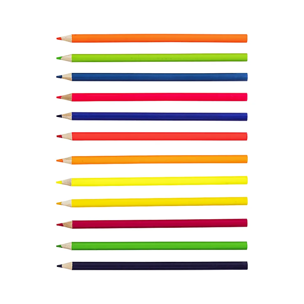 Brea Reese Colored Pencils, Neon Colors, Pack Of 12 Pencils