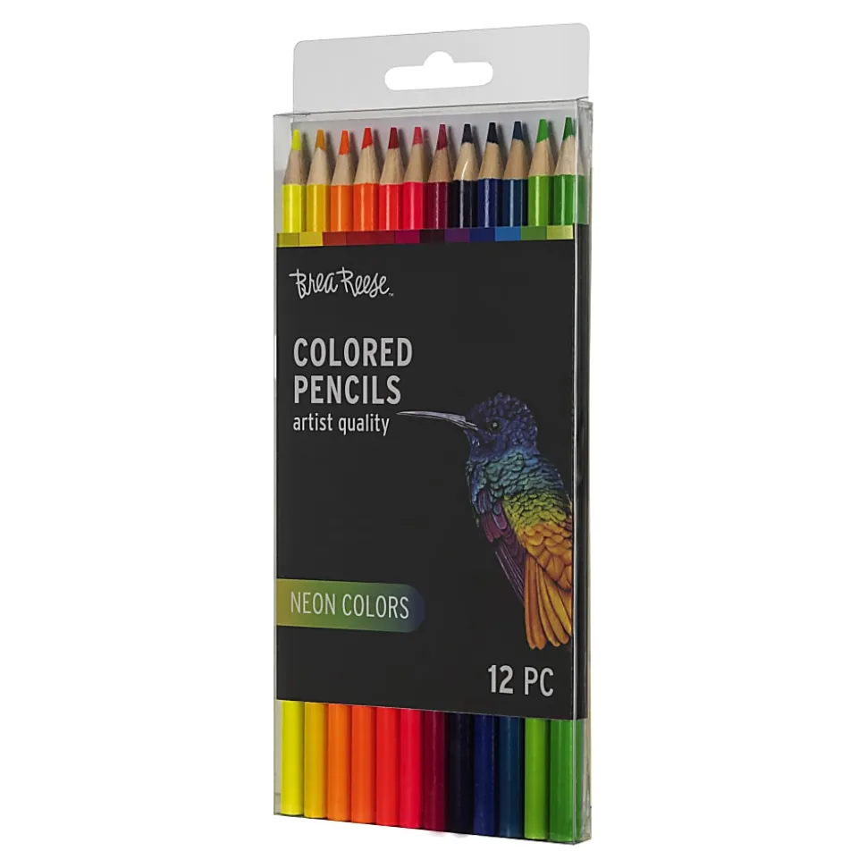 Brea Reese Colored Pencils, Neon Colors, Pack Of 12 Pencils