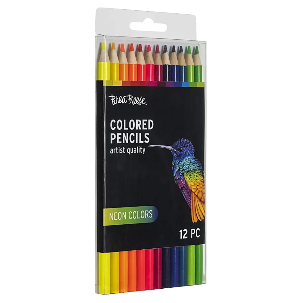 Brea Reese Colored Pencils, Neon Colors, Pack Of 12 Pencils