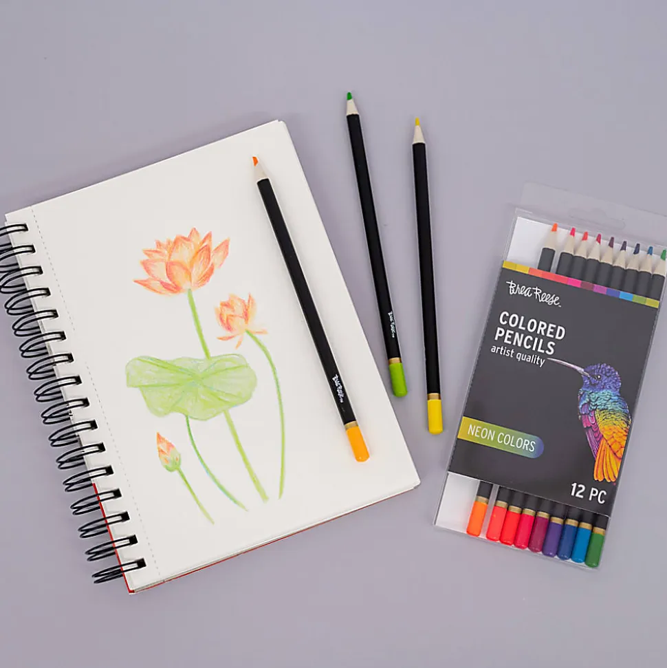 Brea Reese Colored Pencils, Neon Colors, Pack Of 12 Pencils
