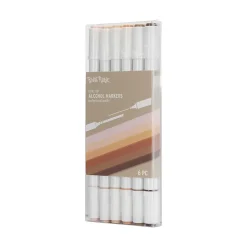 Brea Reese Dual-Tip Alcohol Markers, Neutrals, Pack Of 6 Markers