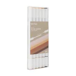 Brea Reese Dual-Tip Alcohol Markers, Neutrals, Pack Of 6 Markers