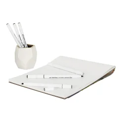 Brea Reese Dual-Tip Alcohol Markers, Pack Of 6 Markers, Brush/Chisel Tip, White Barrel, Grayscale Ink