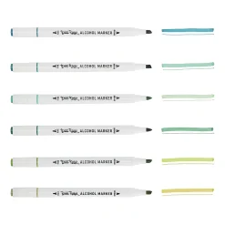 Brea Reese Dual-Tip Alcohol Markers, Greens, Pack Of 6 Markers