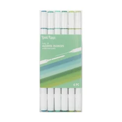 Brea Reese Dual-Tip Alcohol Markers, Greens, Pack Of 6 Markers