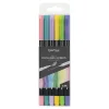 Brea Reese Dual-Tip Brush Markers, Pastel, Pack Of 6 Markers