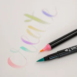 Brea Reese Dual-Tip Brush Markers, Pastel, Pack Of 6 Markers