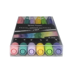 Brea Reese Dual-Tip Brush Markers, Pastel, Pack Of 6 Markers