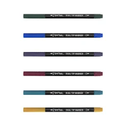 Brea Reese Dual-Tip Brush Markers, Jewel Tones, Pack Of 6 Markers