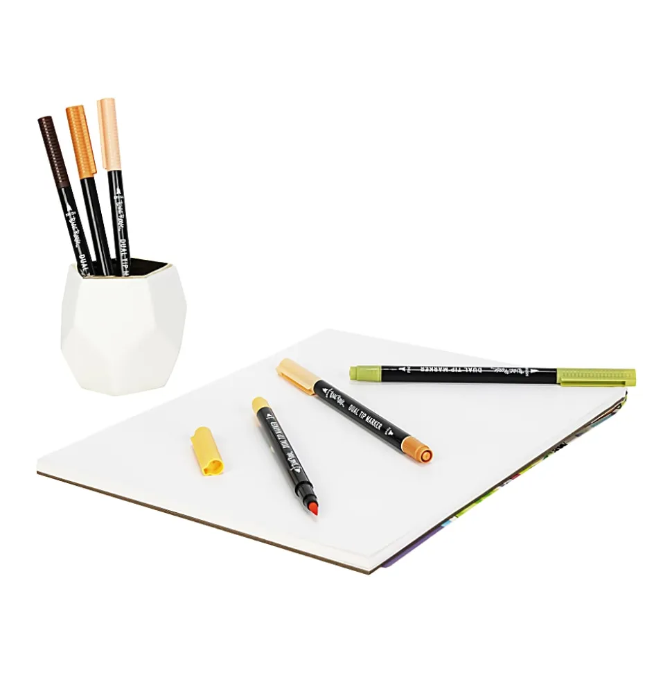 Brea Reese Dual-Tip Brush Markers, Neutrals, Pack Of 6 Markers