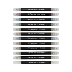 Brea Reese Dual-Tip Dot Markers, Pack Of 12 Markers, Twin Tip, Metallic Ink