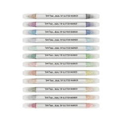 Brea Reese Dual-Tip Markers, Glitter, Pack Of 12 Markers