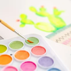 Brea Reese Large 36-Color Watercolor Paint Set, Neon & Metallic Colors