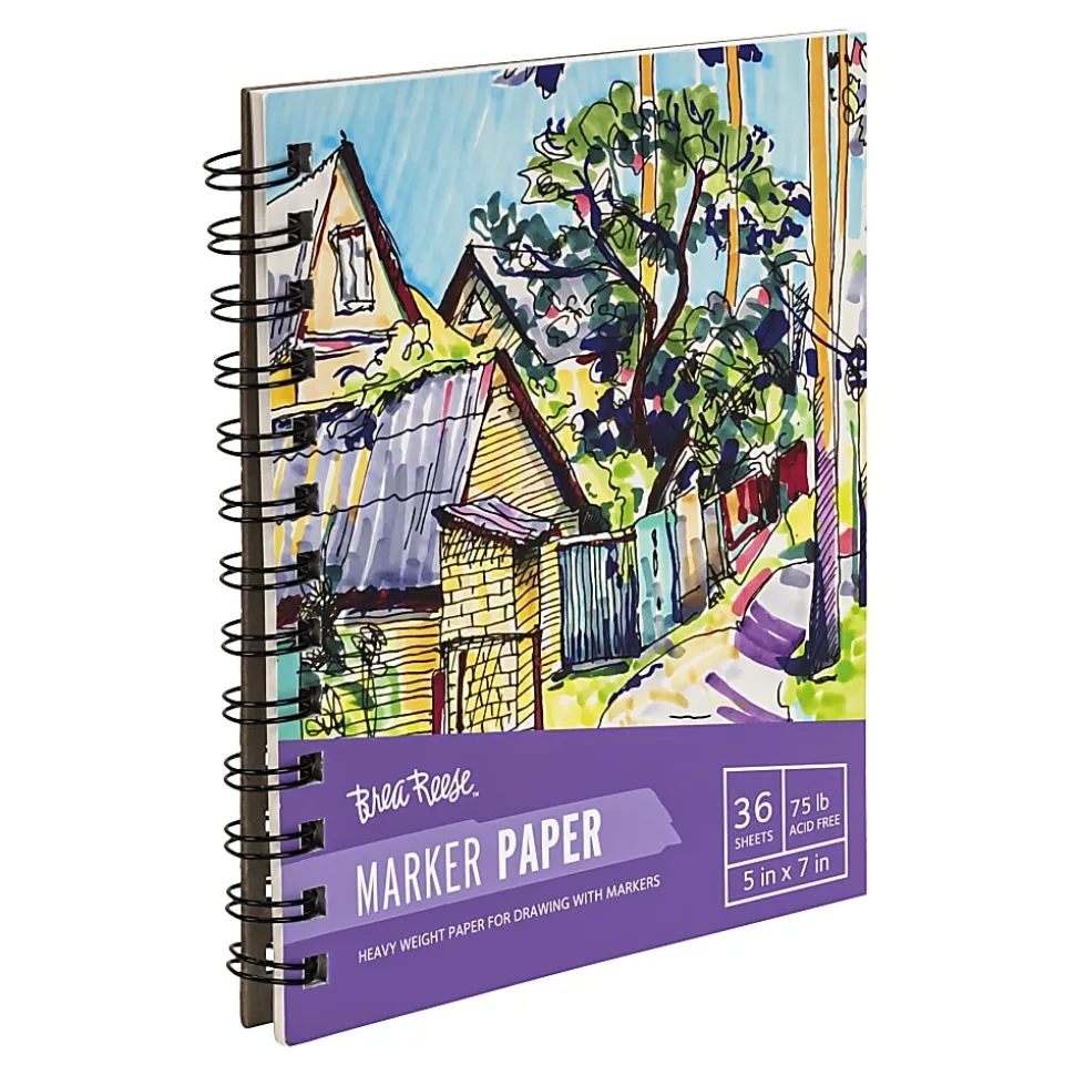 Brea Reese Marker Paper Pad, 5" x 7", 36 Sheets, White