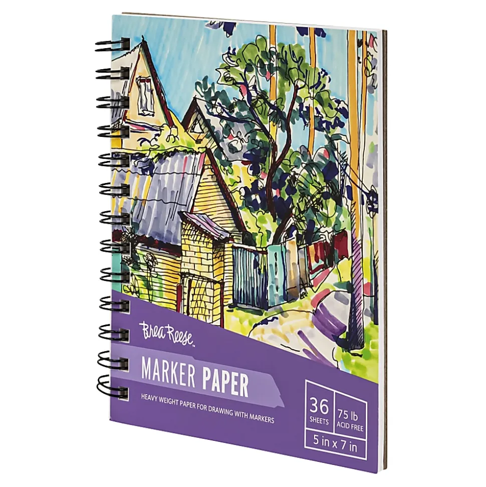 Brea Reese Marker Paper Pad, 5" x 7", 36 Sheets, White