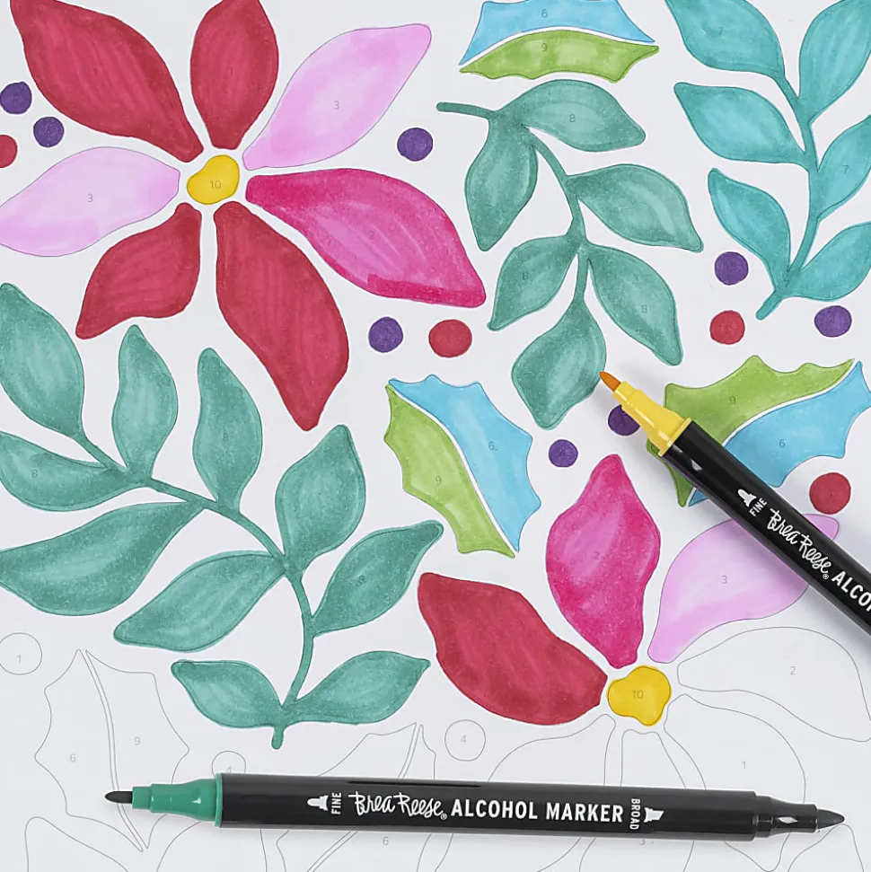 Brea Reese Merry & Bright Color-by-Number Kit
