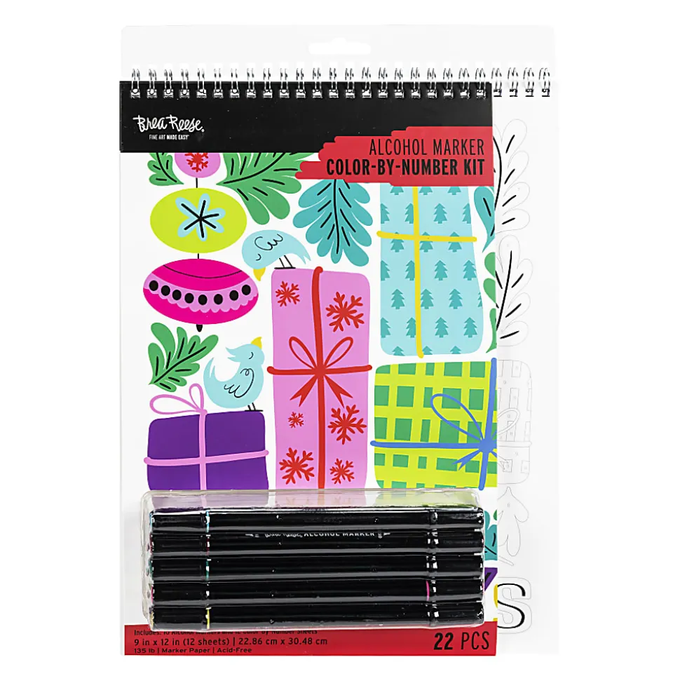 Brea Reese Merry & Bright Color-by-Number Kit
