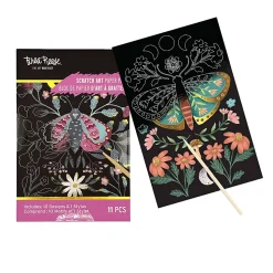 Brea Reese Mini Scratch Art Pad Set, Lunar, 3-1/2" x 5-1/2", Total Qty 1