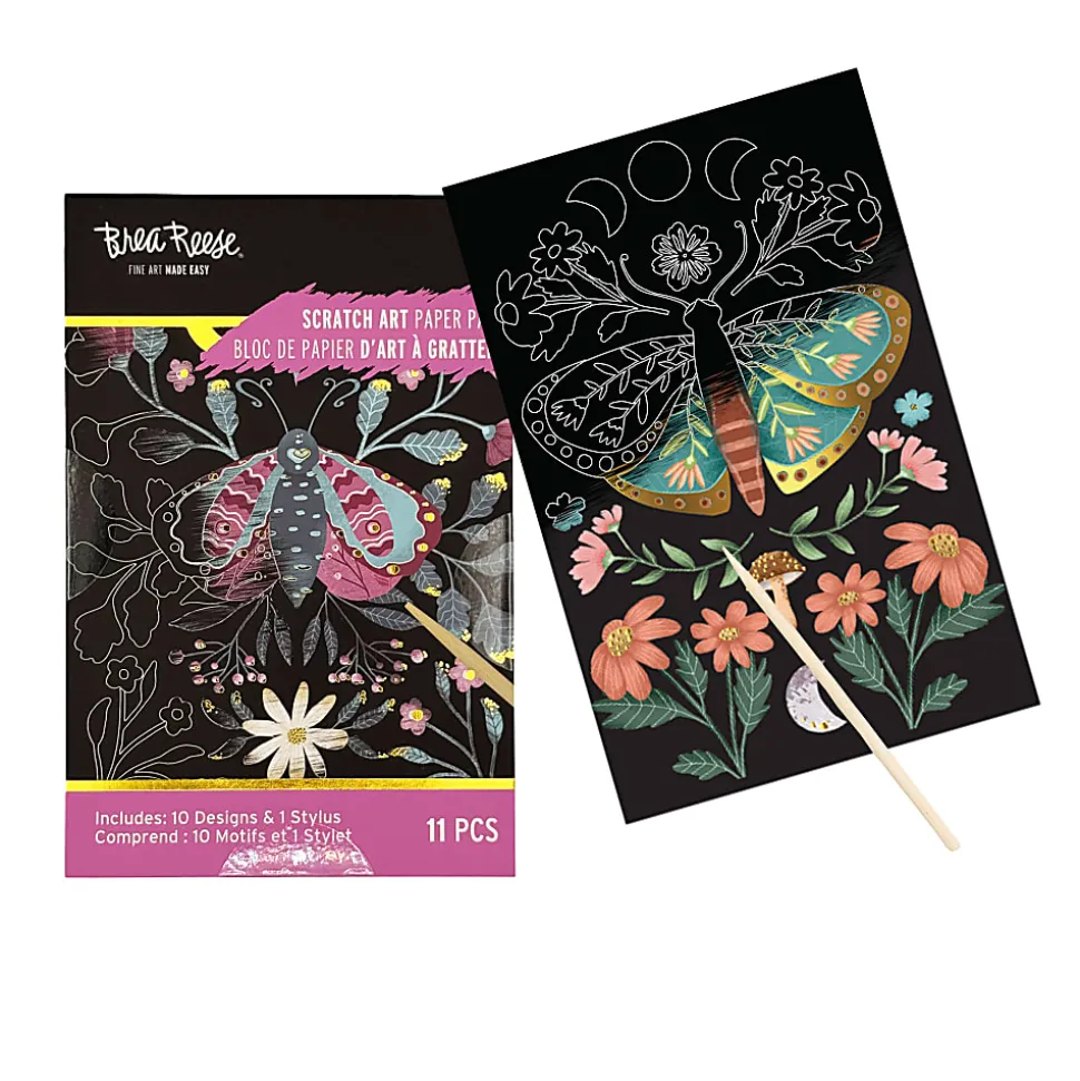 Brea Reese Mini Scratch Art Pad Set, Lunar, 3-1/2" x 5-1/2", Total Qty 1