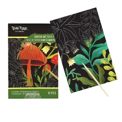Brea Reese Mini Scratch Art Pad Set, Woodlands, 3-1/2" x 5-1/2", Total Qty 1