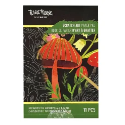 Brea Reese Mini Scratch Art Pad Set, Woodlands, 3-1/2" x 5-1/2", Total Qty 1