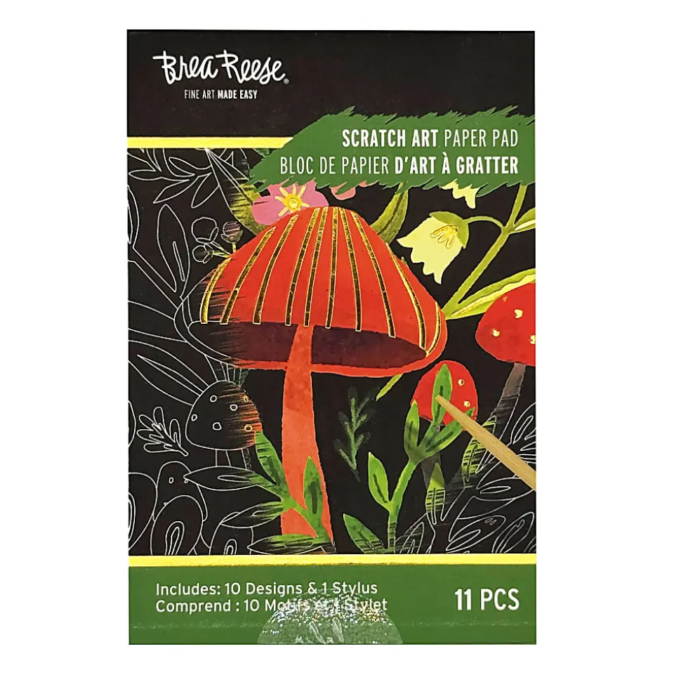 Brea Reese Mini Scratch Art Pad Set, Woodlands, 3-1/2" x 5-1/2", Total Qty 1
