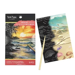 Brea Reese Mini Scratch Art Pad Set, Beach, 3-1/2" x 5-1/2", Total Qty 1