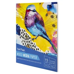 Brea Reese Mixed Media Paper Pad, 11" x 14", 15 Sheets, White